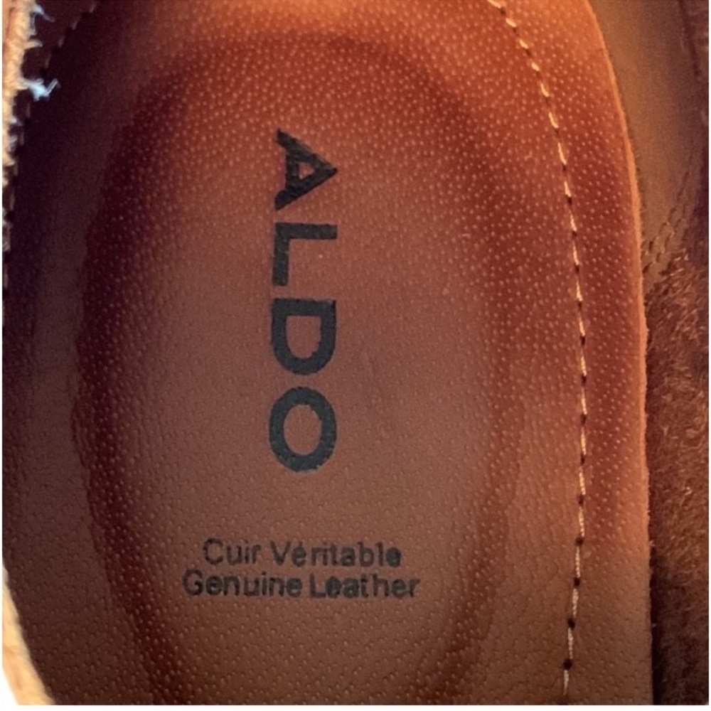 Aldo Men's Brown Leather Dress Shoes - Picture 4 of 7